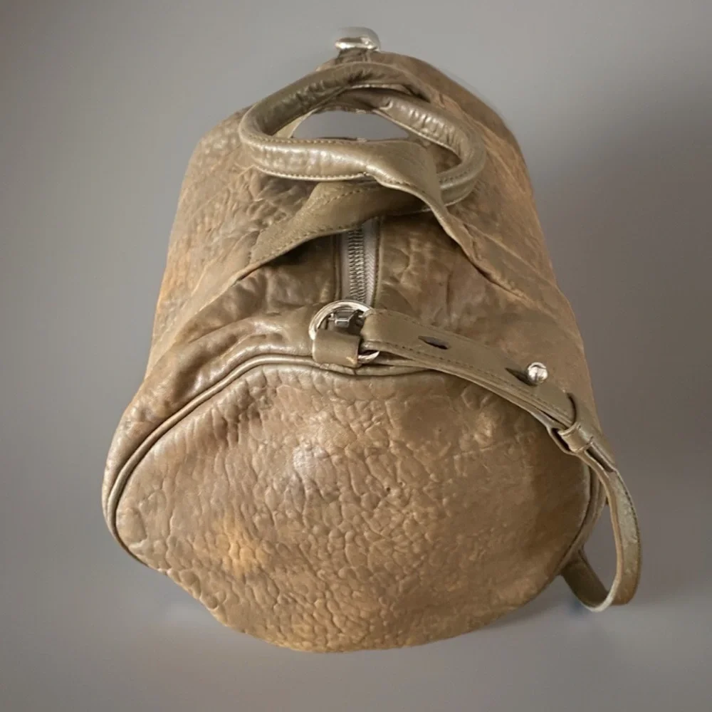 Alexander Wang Rocco Bag Mushroom Grey Pebbled Leather Silver Hardware $1295 men